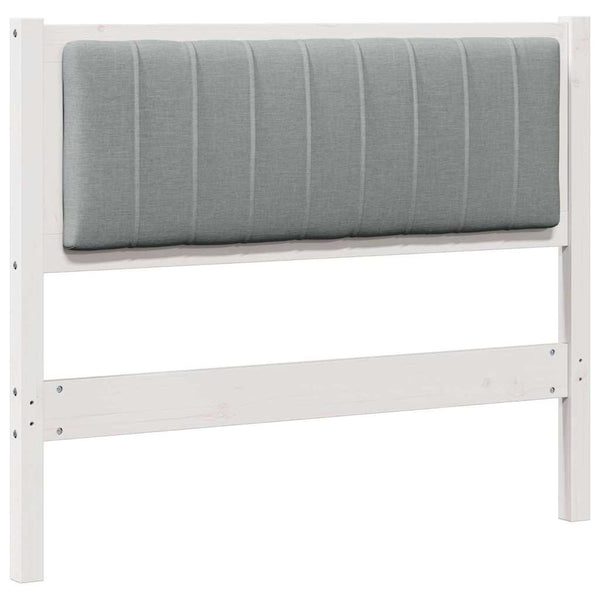 Gepolstertes Kopfteil Weiß 100cm Kiefer Massivholz