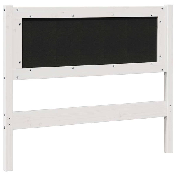 Gepolstertes Kopfteil Weiß 100cm Kiefer Massivholz