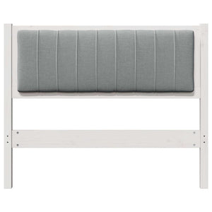 Gepolstertes Kopfteil Weiß 100cm Kiefer Massivholz