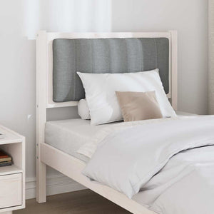 Gepolstertes Kopfteil Weiß 80cm Kiefer Massivholz