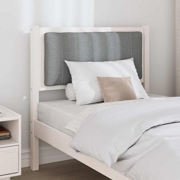 Gepolstertes Kopfteil Weiß 80cm Kiefer Massivholz