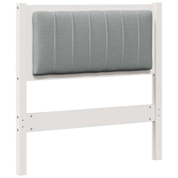 Gepolstertes Kopfteil Weiß 80cm Kiefer Massivholz