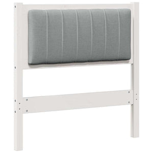 Gepolstertes Kopfteil Weiß 75cm Kiefer Massivholz