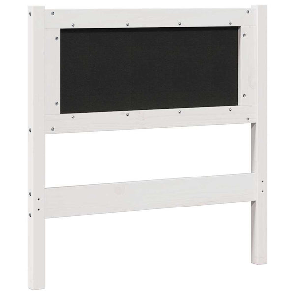 Gepolstertes Kopfteil Weiß 75cm Kiefer Massivholz