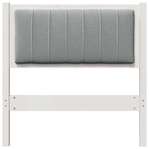 Gepolstertes Kopfteil Weiß 75cm Kiefer Massivholz