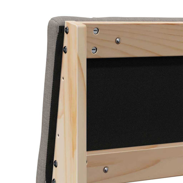 vidaXL Tête de lit rembourrée Taupe 180 cm Bois de pin massif