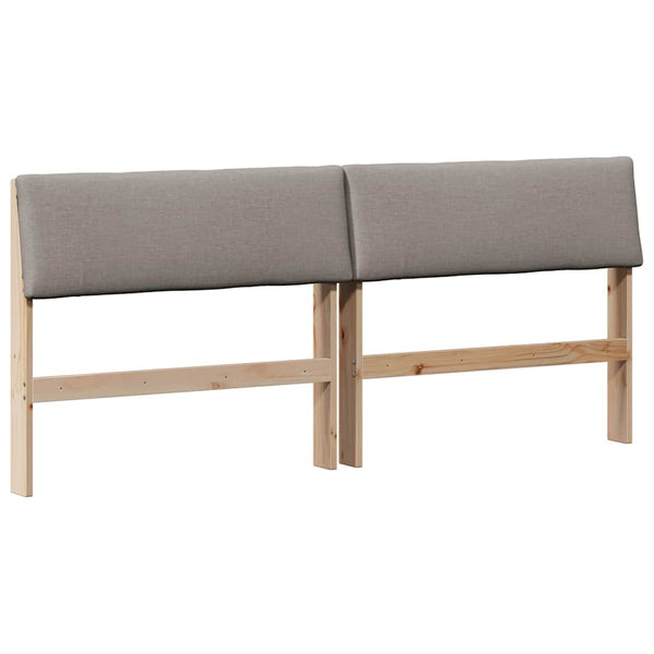 vidaXL Tête de lit rembourrée Taupe 180 cm Bois de pin massif