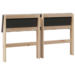 Gepolstertes Kopfteil Taupe 160cm Kiefer Massivholz