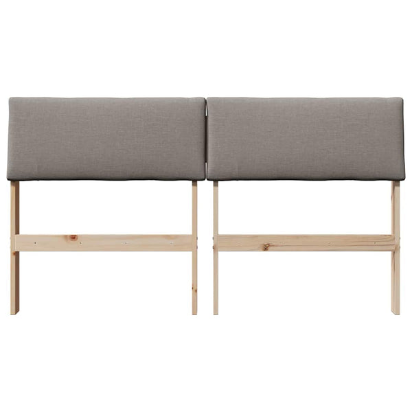 Gepolstertes Kopfteil Taupe 150cm Kiefer Massivholz
