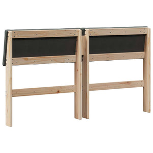 Gepolstertes Kopfteil Dunkelgrau 140cm Kiefernholz