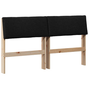 Gepolstertes Kopfteil Schwarz 140cm Kiefernholz