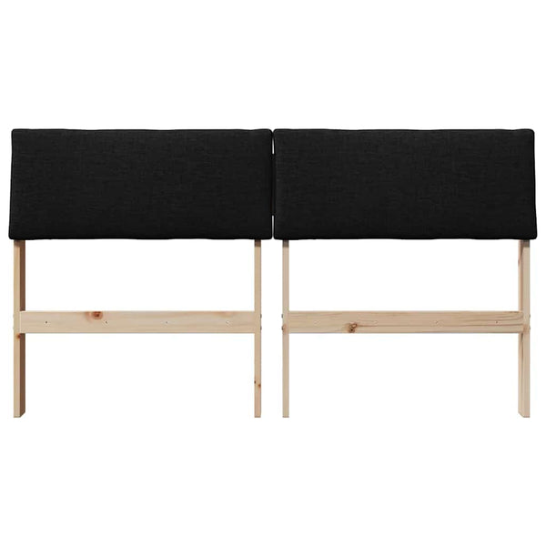 Gepolstertes Kopfteil Schwarz 140cm Kiefernholz