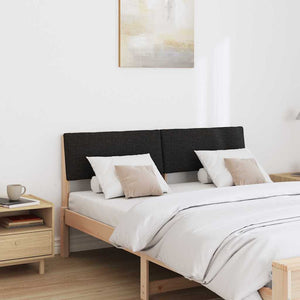 Gepolstertes Kopfteil Schwarz 135cm Kiefer Massivholz
