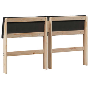 Gepolstertes Kopfteil Schwarz 135cm Kiefer Massivholz