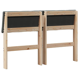 Gepolstertes Kopfteil Dunkelgrau 120 cm