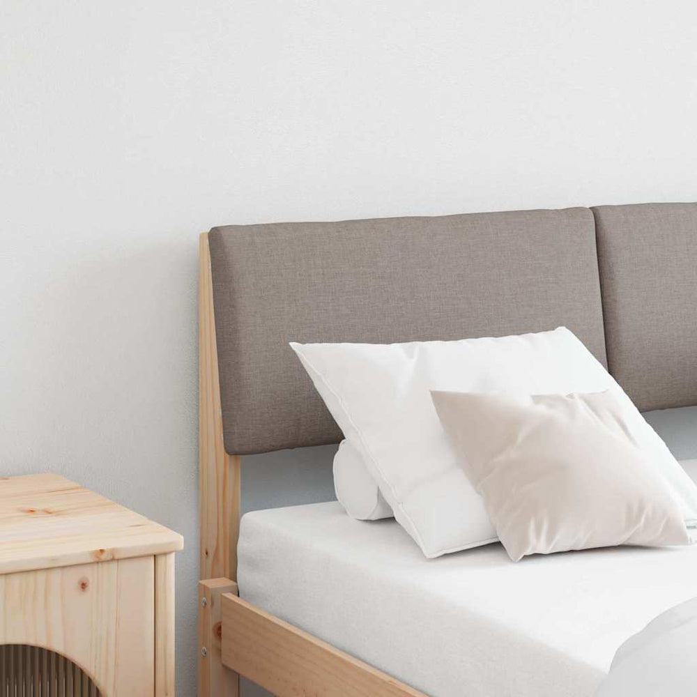 Gepolstertes Kopfteil Taupe 120cm Kiefernholz