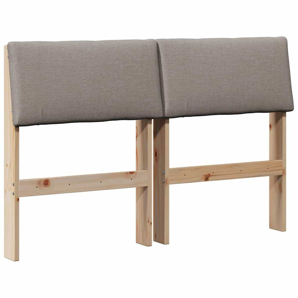 Gepolstertes Kopfteil Taupe 120cm Kiefernholz