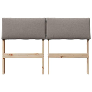 Gepolstertes Kopfteil Taupe 120cm Kiefernholz