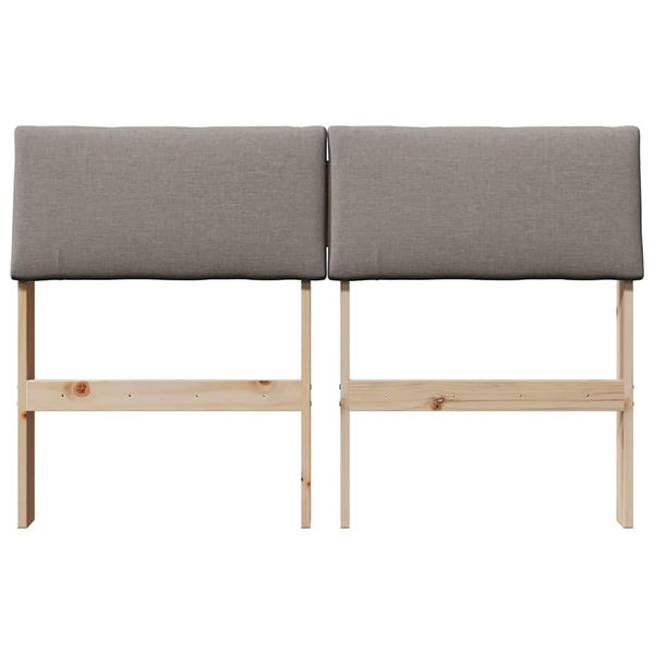 Gepolstertes Kopfteil Taupe 120cm Kiefernholz