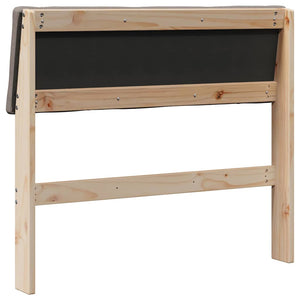 Gepolstertes Kopfteil Taupe 100cm Kiefer Massivholz