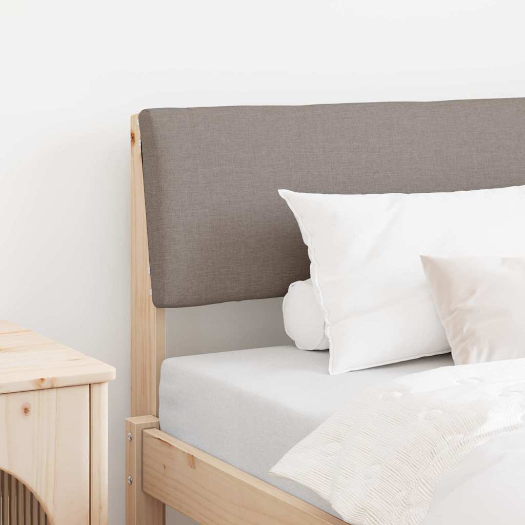 Gepolstertes Kopfteil Taupe 90cm Kiefer Massivholz