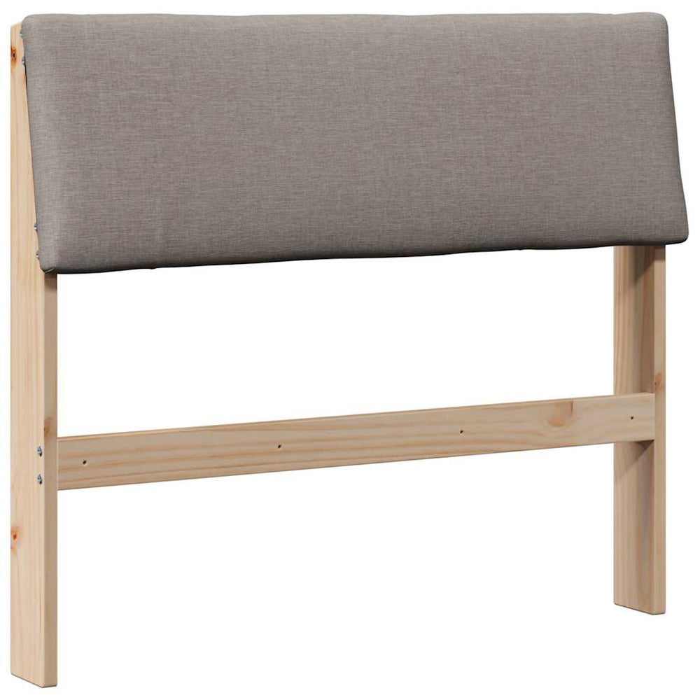 Gepolstertes Kopfteil Taupe 90cm Kiefer Massivholz