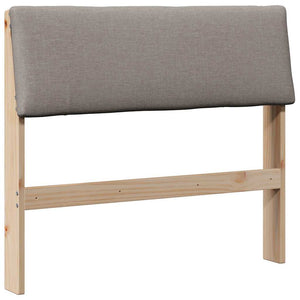 Gepolstertes Kopfteil Taupe 90cm Kiefer Massivholz