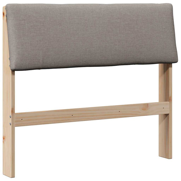 Gepolstertes Kopfteil Taupe 90cm Kiefer Massivholz