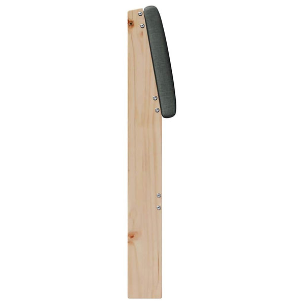 Gepolstertes Kopfteil Dunkelgrau 80cm Kiefernholz