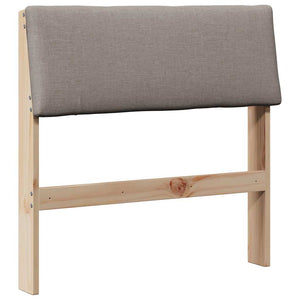 Gepolstertes Kopfteil Taupe 80cm Kiefer Massivholz
