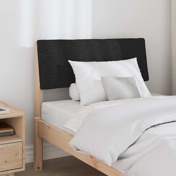 vidaXL Tête de lit rembourrée Noir 75 cm Bois de pin massif