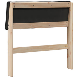 vidaXL Tête de lit rembourrée Noir 75 cm Bois de pin massif