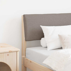 Gepolstertes Kopfteil Taupe 75cm Kiefer Massivholz
