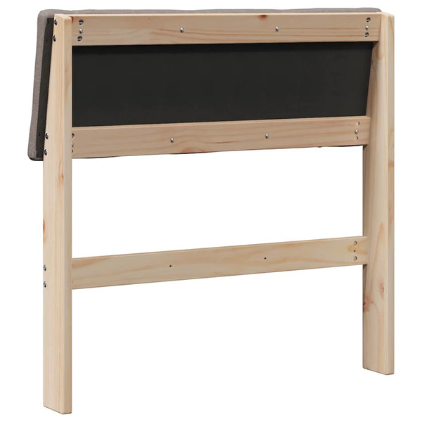 Gepolstertes Kopfteil Taupe 75cm Kiefer Massivholz