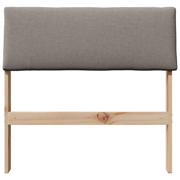 Gepolstertes Kopfteil Taupe 75cm Kiefer Massivholz