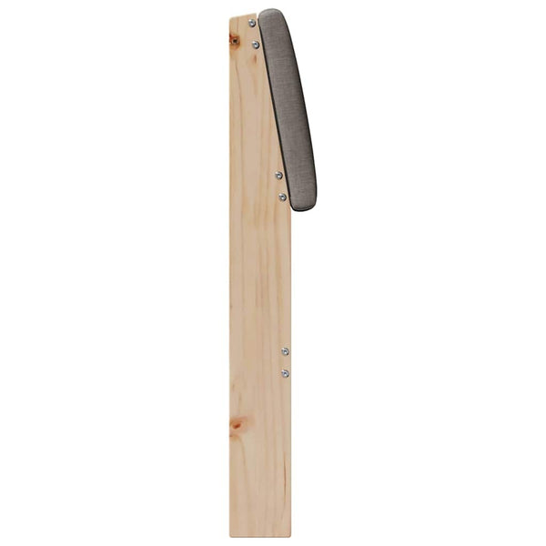 Gepolstertes Kopfteil Taupe 75cm Kiefer Massivholz