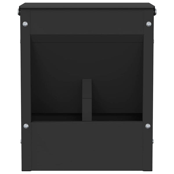 Kaninchenfutterspender Schwarz Stahl 25cm