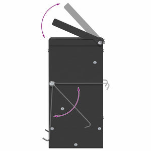 Kaninchenfutterspender Schwarz Stahl 25cm