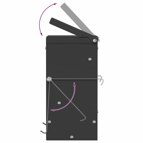 Kaninchenfutterspender Schwarz Stahl 25cm