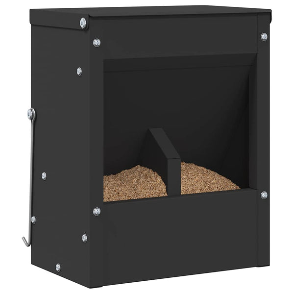 Kaninchenfutterspender Schwarz Stahl 25cm