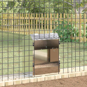 Kaninchen Futterautomat Silber Verzinkt