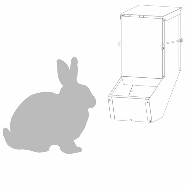 Kaninchenfuttertrog Schwarz
