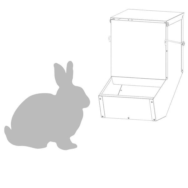 Kaninchenfuttertrog Schwarz
