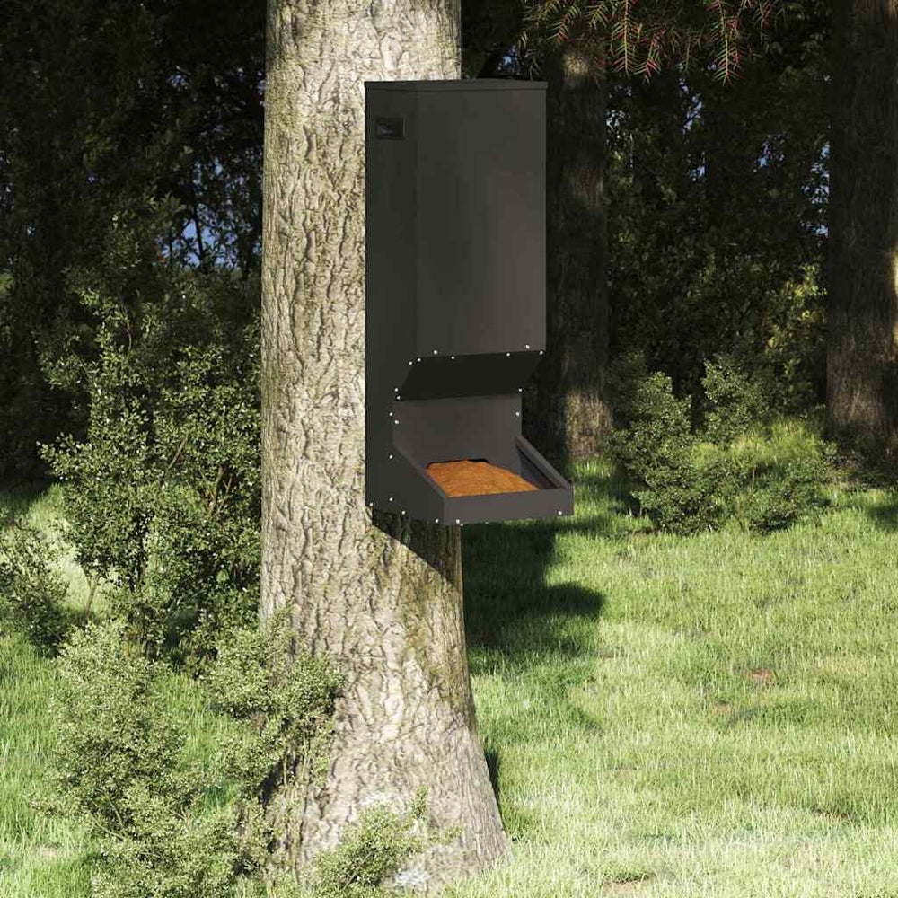 Rehfütterer Schwarz Stahl 80cm