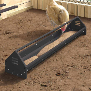 Hühnerfutterrinne Schwarz 108 cm