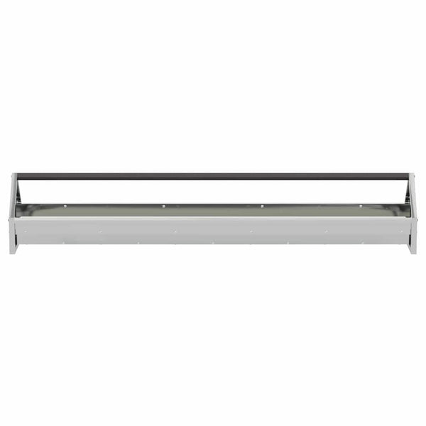 Hühnerfütterungsrinne, 108 cm, Silber