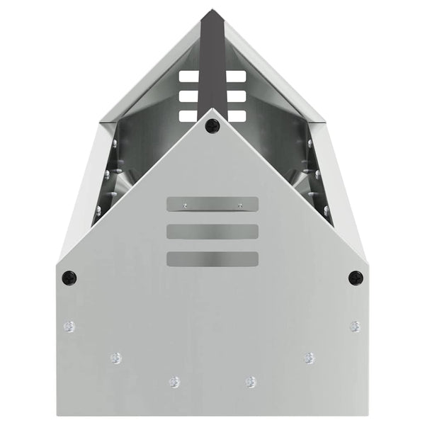 Hühnerfütterungsrinne, 108 cm, Silber