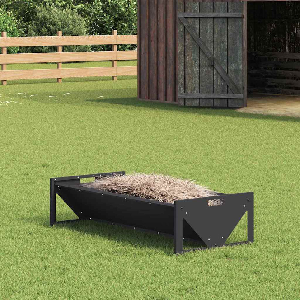 Futtertrog für Nutztiere, 108 cm, Schwarz