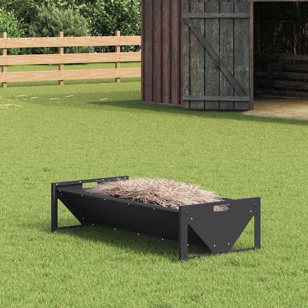 Futtertrog für Nutztiere, 108 cm, Schwarz