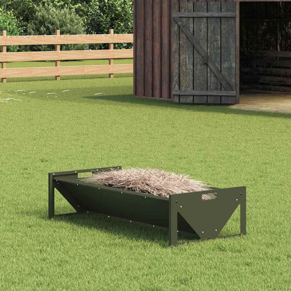 Futtertrog für Nutztiere, Olive Grün, 108 cm